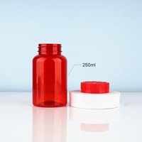 Service OEM, flacon en plastique PET de 250 ml, étanche, pour comprimés, avec bouchon à vis, pour produits de santé