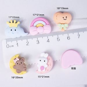 Abalorios de resina de luna, corazón y nube para decoración DIY de fundas de teléfono y pinzas para el pelo - ¡Buenas noches! - Product Image 3