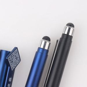 Business Gift Promotional School Office Plastic Ballpoint <b>Pen</b> With Stylus Phone Holder - Product Image 4