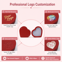 Boîte cadeau personnalisée en forme de cœur avec couvercle en PVC transparent, carton rouge mat, emballage pour fleurs et chocolats pour la Saint-Valentin, OEM, MOQ 100 pièces