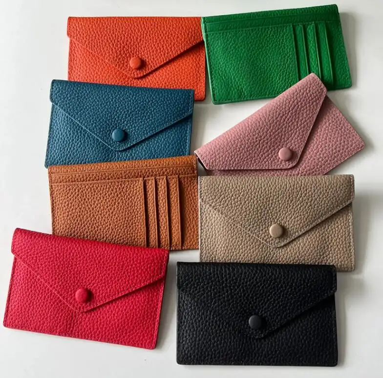 New Hot Sale Money Leather Envelope Multi-function Women Cash Wallet Credit Card Holder for Gift