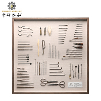 Modèle d'instruments chirurgicaux en bois, cadre de présentation pour outils de médecine chinoise, outils d'acupuncture anciens
