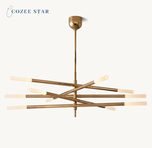 Cozee Star Lustre LED Moderne avec Branche d'Arbre Verre <span class=keywords><strong>Rousseau</strong></span> Tige Gravée E26 Base D'ampoule pour Chambre Salle À Manger Lampes Suspendues - Product Image 2