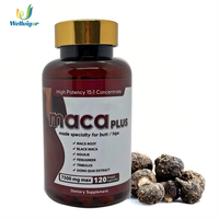 7500mg Max Maca Plus Capsules à base de plantes pour l'amélioration de la silhouette et l'agrandissement des fesses pour femmes, hommes et adultes, 120 unités, 2 lots