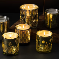 Vente en gros 6oz 10oz Home Decor Bougie parfumée à lumière LED avec boîte-cadeau