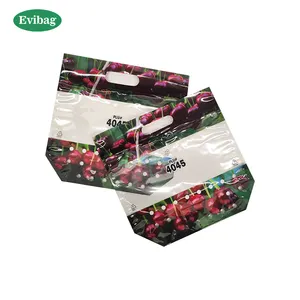 Fruits / Vegetables Packaging Bags Plastic Clear Package Bags With Vent Holes Cherries Cherry Custom Zipper Bags With Logo