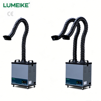 Extracteur de fumée de soudure industriel LUMEIKE YW001, bras flexible universel simple/double, purificateur de fumée multi-couches
