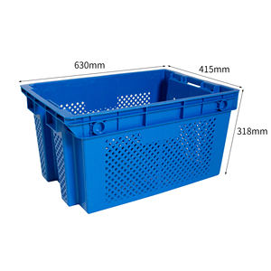 กล่องพลาสติกตาข่ายแบบมีหูหิ้ว ขนาดเล็ก <span class=keywords><strong>ราคา</strong></span>โรงงานจีน 620 <span class=keywords><strong>ลัง</strong></span> สำหรับจับปลา ขนส่งอาหารทะเล - Product Image 4