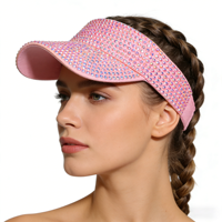 Casquettes Snapback avec logo personnalisé, rose scintillant, entièrement recouvertes de strass 3D imprimés, visières d'été pour femmes, casquette de baseball