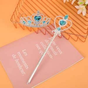 Nuevo Set <span class=keywords><strong>de</strong></span> Accesorios para el Cabello para Niñas: Diadema Infantil, Corona <span class=keywords><strong>de</strong></span> Leyenda <span class=keywords><strong>de</strong></span> Hielo y Nieve, Varita Mágica y Pasador para el Cabello - Product Image 5