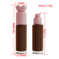 Logo personnalisé fond de teint liquide marque privée correcteur hydratant haut de gamme lotion de pressage maquillage en gros rose amour paquet