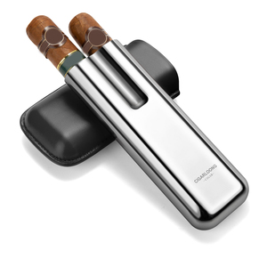 CIGARLOONG Estuche Portátil para <span class=keywords><strong>Puros</strong></span>, Funda Protectora Humidificadora para 2 Cigarros <span class=keywords><strong>Cubanos</strong></span> - Product Image 1