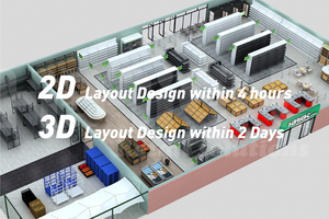 Heavy Duty kim loại siêu thị kệ với End Mũ freestanding 4-kệ Rack cho siêu thị & cửa hàng tiện lợi - Product Image 4