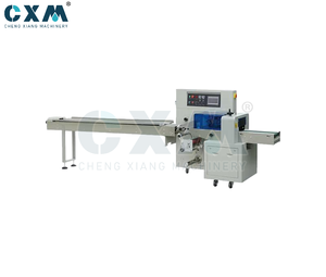 Envolvedora de Flujo Tipo Almohada Eléctrica Automática CX-250B con Estructura de Sellado Horizontal para Botellas y Envases de Alimentos de Plástico - Product Image 1