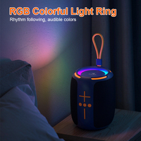 Enceinte sans fil portable 5W avec lumière RGB et subwoofer pour fêtes à domicile, intérieur et extérieur