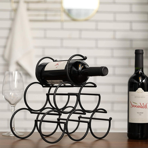 Estante para Botellas de Vino de Alambre de Hierro Metálico Resistente, Soporte para Botellas, Exhibidor de Vino, Organizador Moderno para Botellas de Agua para el Hogar, Bar, Cocina - Product Image 5