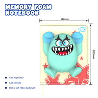 Carnet miniature Strange Us Monster en mousse à mémoire de forme, reliure cousue en PU, 82x103mm, 80 feuilles, impression numérique, journal mignon, cadeau |   Recrutement mondial
