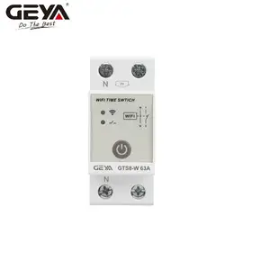 GEYA GTS8-W 2P 63A fournitures d'équipement électrique interrupteur de minuterie WiFi électrique 220v programmable interrupteur de minuterie numérique us