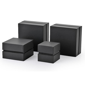Wholesale Jewelry Packaging <b>Black</b> Top and Bottom Case Raphe <b>Boxes</b> Recycled Paper Jewelry <b>Boxes</b> - Product Image 2