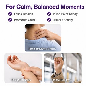 Roll-on d'aromathérapie OEM pour le soulagement du stress avec <span class=keywords><strong>Ylang</strong></span> <span class=keywords><strong>Ylang</strong></span>, Lavande, Bergamote, pré-dilué, non gras, apaisant, soin corporel - Product Image 4