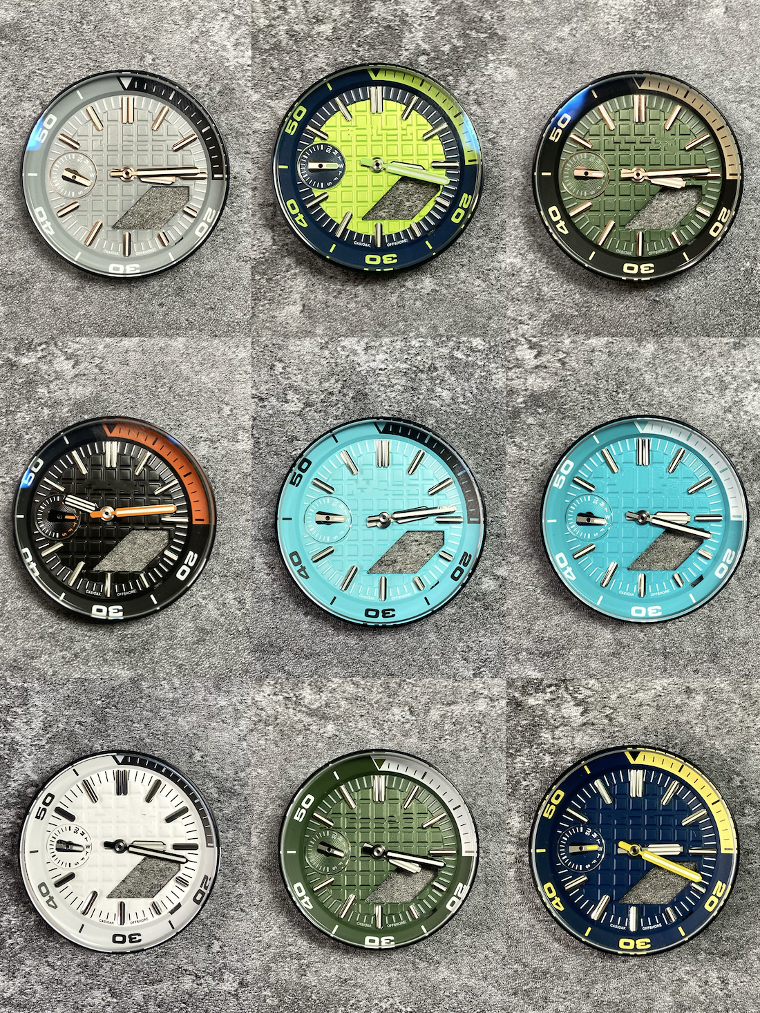 AAA grade white mother of pearl watch dial set