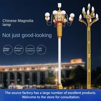 Lampadaire LED carré extérieur personnalisé, étanche, pour jardin, alimentation CA, indice IP65, panneau solaire, détecteur de mouvement, télécommande