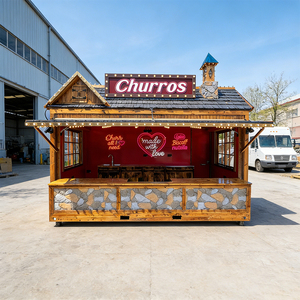 Kiosque de vente ambulante portable, stand de stockage, éclairage, résistant à la rouille, remorque alimentaire pour collations et boissons - Product Image 3