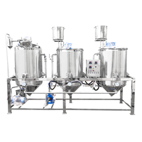 Cuve d'homogénéisation et d'émulsification industrielle en acier inoxydable avec broyeur colloïdal intégré et pompe à cisaillement élevé pour crèmes, lotions et liquides