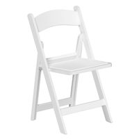 Chaises pliantes de jardin en résine plastique blanche pour mariage en plein air