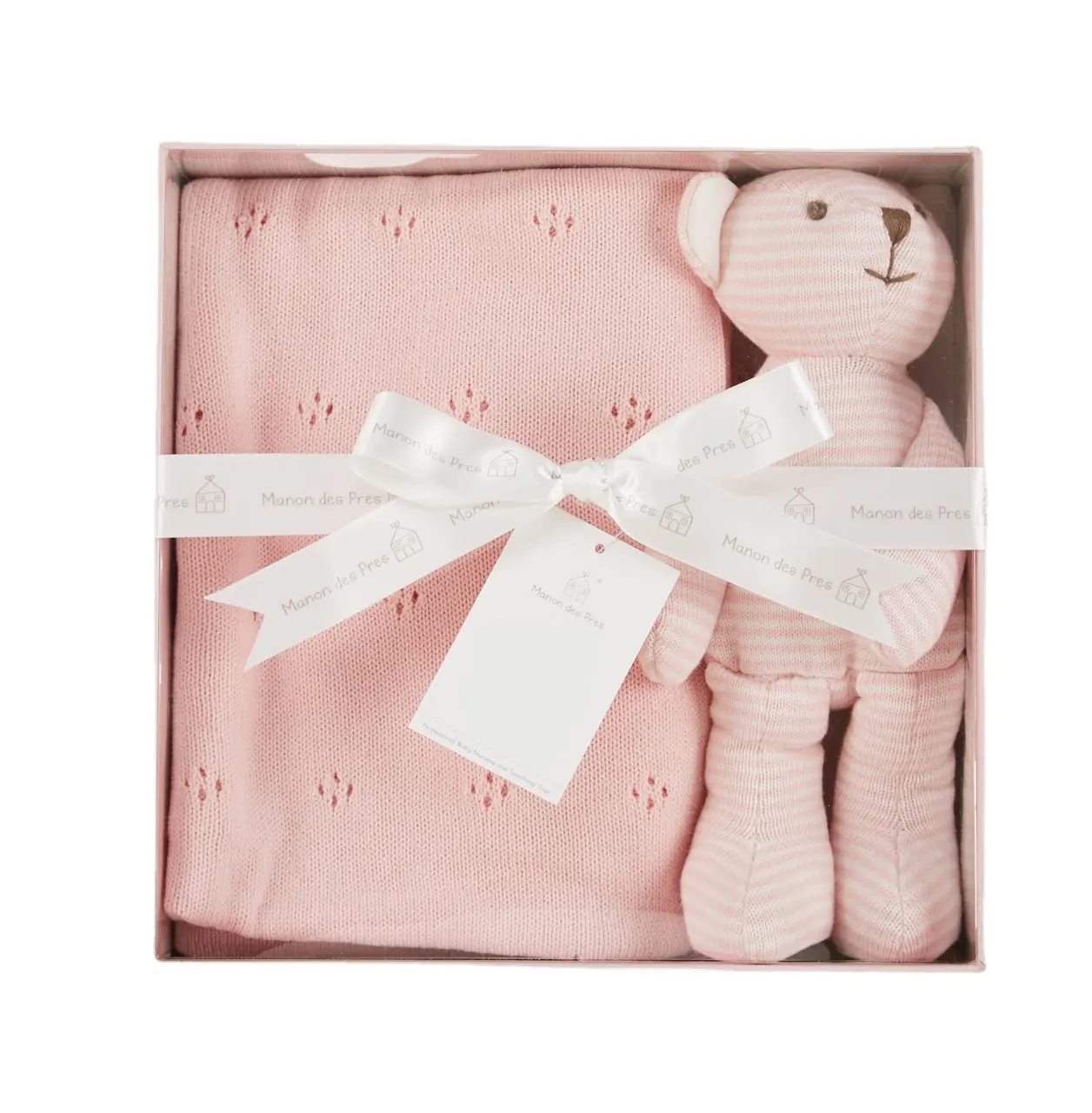 2022 Custom Baby Soft 100% Cotton baby crochet knitted cashmere blanket accept custom Knit Handmade Organic Knitted Baby Blanket