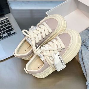 Giày vải nữ màu đen phong cách mới mùa hè Giày thể thao màu trắng tất cả các trận đấu đế dày Tăng cường chiều cao thể thao giản dị - Product Image 6