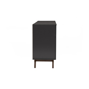 Aparador Industrial MANDO 1.6M en Negro Nogal, Mueble Buffet Robusto para Oficina Profesional, Salón y Comedor Urbano - Product Image 3