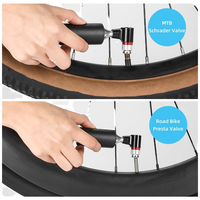 Portable Mini accessoire en aluminium CO2 gonfleur Presta Schrader valves pompe à air à main pour VTT et vélo