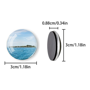Seaside Sunset Gem Glass Soft Magnet Imán de nevera Ocean Sunset Pattern Refrigerador Decoración Recuerdo - Product Image 2