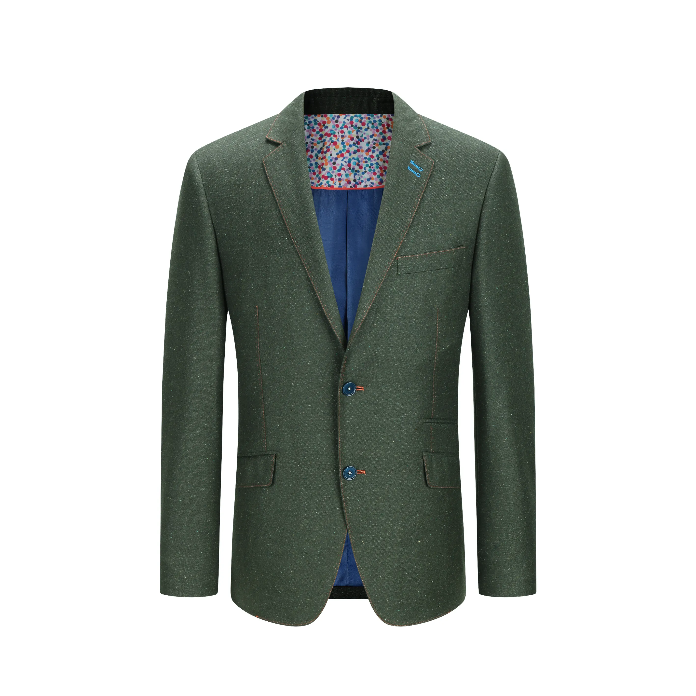 Casual Single Breasted Men's Suit Dark Green TR Men's Suit Jacket