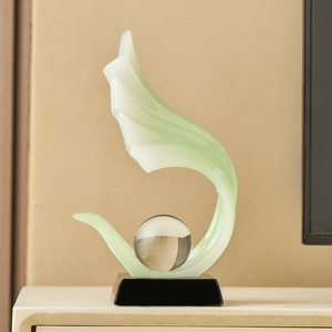 Scultura Fluida in Resina <span class=keywords><strong>di</strong></span> Lusso, Ornamento da Scrivania, Decorazione Personalizzata per Casa, Ufficio, Soggiorno, Regalo Direttamente dalla Fabbrica - Product Image 3