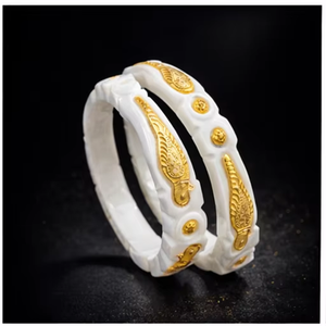 En stock – Ensemble Sakha plaqué or 24 carats, accessoires de mode, paire de bracelets traditionnels pour femmes, par des exportateurs indiens - Product Image 3