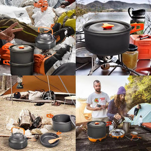 Wholesale Camping Cookware Kit <b>Outdoor</b> Cooking Set Aluminum Equipment Pot Travel Tableware Kitchen Hiking Picnic BBQ - Product Image 6