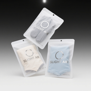 Recyclable Resealable Zipper Bags Custom Printed Eco Friendly Three Side Seal Pouch Bag For <b>Socks</b> Underwear - Product Image 1