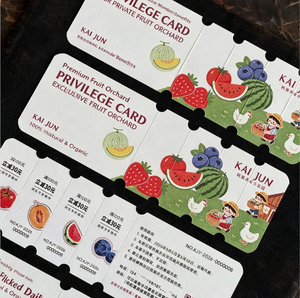 Tarjeta de <span class=keywords><strong>Descuento</strong></span> Personalizada para Huertos de Frutas, Tarjeta de Regalo Plegable con Múltiples Cupones para Promoción de Fruta Fresca - Product Image 1
