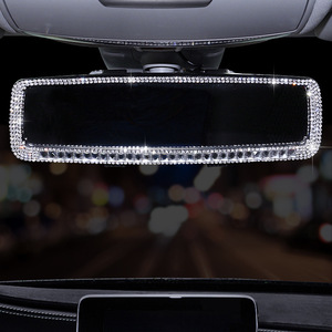 Bling Strass Glitter Kristal Diamant Groothoek Auto Binnenspiegel Accessoires Clip-On Binnenspiegel Decoratie - Product Image 6