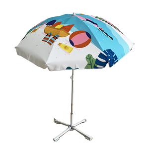 Sombrilla de Playa Portátil de 40 Pulgadas, Revestimiento Plateado Oxford 210D, Resistente al Viento, con Inclinación Ajustable para Piscina al Aire Libre, Venta al Por Mayor - Product Image 3