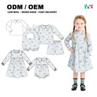 Puresun – robe florale pour filles, style Vintage, imprimé canard, col à volants, manches longues, robe à fleurs pour tout-petits