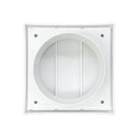 Grille de ventilation carrée à gravité en ABS, sortie d'air frais, aérateur d'évacuation de climatisation, registre à gravité pour raccordement de conduit rond
