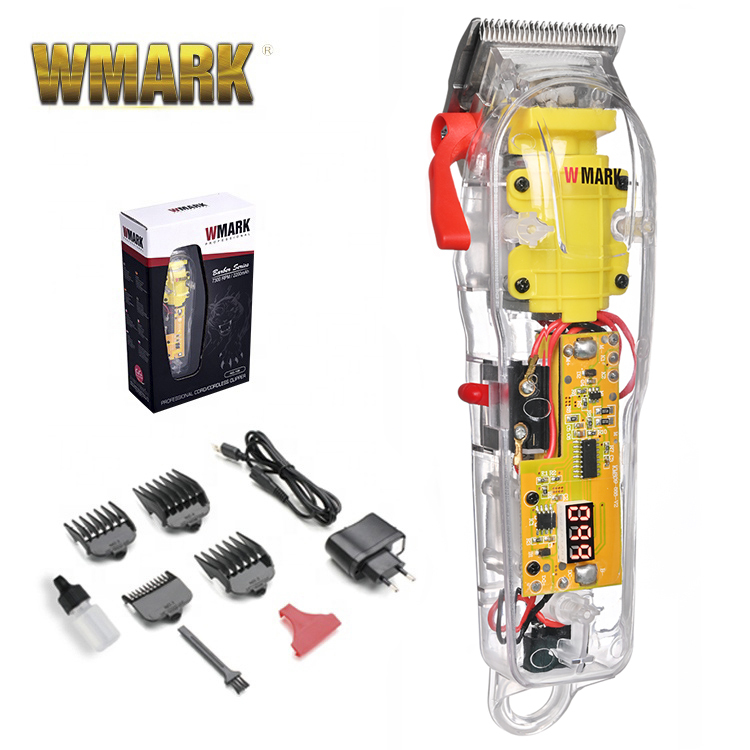 Кики WMARK электрический Мужчины NG-118 профессиональные подзарядные прозрачный машинка для стрижки волос машина триммер