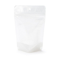 Sachet transparent refermable avec fermeture éclair, emballage alimentaire en plastique de qualité alimentaire pour fruits secs, collations, logo personnalisé