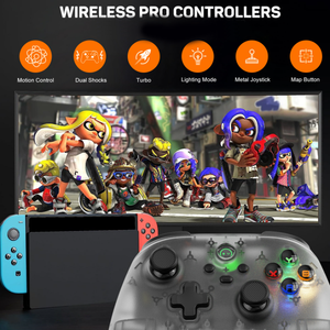 Hot Verkoop Kristal Verlichte Knop Controller Voor Nintendo Switch/Ios/Pc Transparante Draadloze Controller Metalen <span class=keywords><strong>Joystick</strong></span> - Product Image 5