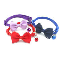 Collier pour chat Qbellpet avec nœud coloré, mignon, réglable, avec pendentif clochette, pour chien, chiot, chat, accessoires