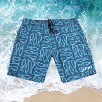 Short de bain homme à imprimé floral personnalisé, taille mi-haute, en toile extensible 4 directions, avec poches et taille élastique