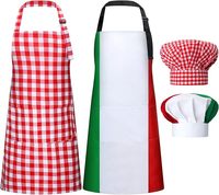 Décorations de fête sur le thème italien, costume de chef, ensemble chapeau et tablier de chef, chapeau et tablier de chef de style italien pour femmes et hommes, pour les fêtes